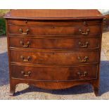 A 19th Century bow fronted mahogany chest of drawers,