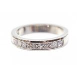 A diamond eternity platinum ring,