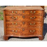 A George III mahogany serpentine fronted chest of drawers, circa 1765,