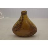 A peter Layton signed 'Sahara' design flask vases with everted rim.