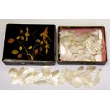 A series of assorted 19th Century Chinese mother of pearl game counters, in the form of fish,