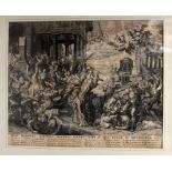Massacre of the Innocents, 17th-century copper engraving after Peter Paul Rubens,