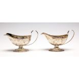 A pair of George III sauceboats,