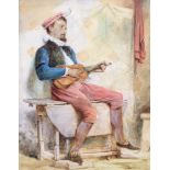 Attributed to George Goodwin KIlburne, the minstrel player, bears signature and date l.l.