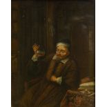 Follower of David Teniers, The Water-Doctor, oil on panel, 28cm by 21cm,
