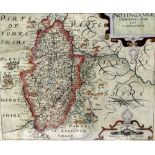 Saxton & Kip, 17th-century map of Nottingham,