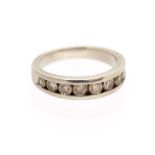 A diamond half eternity platinum ring,