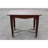 White Star Line saloon table from 'The Majestic', Hardwood top,