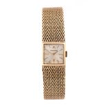 Jaeger Le Coultre, a 1960's lady's 9ct gold Jaeger le Coultre bracelet wristwatch, 1.