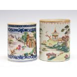 Two 18th Century Chinese porcelain mugs,