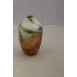 A Norman Stuart Clarke signed and dated 1989 'Kimono Silk' design vase. 15cm high.