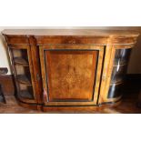 A mid 19th Century walnut and marquetry inlaid credenza, having applied ormolu mounts to sides,