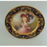 A Vienna cabinet plate with a portrait of Mdme Devonshire,