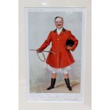 Collection of fifteen Vanity Fair prints dating from 1870s-1900s, portraits of fox hunting figures,