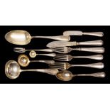 A large composite 20th Century American silver Old English Reeded Flatware service by Shreve & Co.