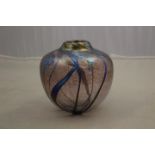 A Norman Stuart Clarke signed and dated 1999 'Wisteria' pattern vase made at St Erths.