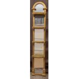 A 19th Century giltwood and gesso edged four tier mirrored what-not,