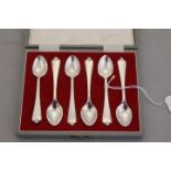 A Elizabeth II set of six silver coffee spoons, Sheffield 1959, makers mark for Roberts & Belk,