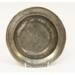 ***Bishton*** A 19th Century pewter bowl, lacking touch marks, approx 20.