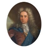 Circle of Jonathan Richardson, portrait of a gentleman, half length,