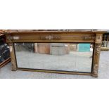A William IV giltwood overmantle mirror,
