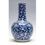 A Chinese blue and white vase, Kangxi mark but 19th Century,