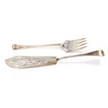 A pair of Victorian Old English Pattern Fish servers,