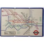 Collection of 1930s to 1950s pocket transport maps, to include London Underground No.
