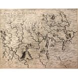 Michael Drayton map of Staffordshire, engraved by William Hole for Poly-Olbion,