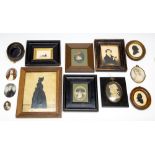 A parcel of assorted antique portrait miniatures, to include one of Miss Elizabeth Rushout (?),