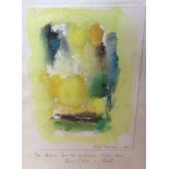 Derek Middleton (1928-2002), abstract watercolour, signed I.