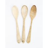 Three bone spoons circa 19th Century.