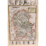 Collection of 14 framed & glazed antique maps of Staffordshire: Charles Smith [c.