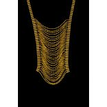 A 9ct gold negligee necklace,