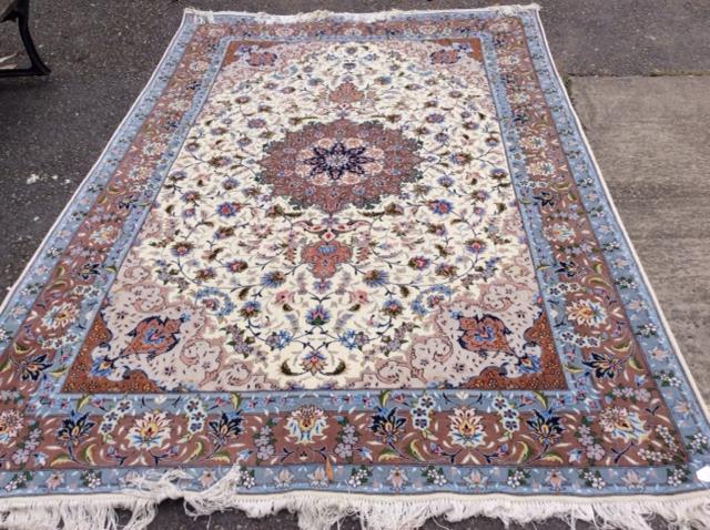 A Caucasian wool Tabriz design carpet,