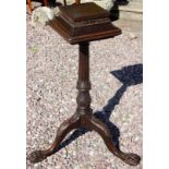 A mid 18th Century Irish carved pedestal country house chapel font stand,