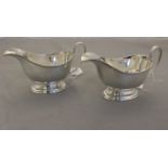 A pair of Edward VIII silver sauce boats, Birmingham 1936,