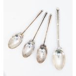 ***Bishton*** Four silver golf spoons (4)