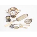 A small quantity of silver plated ware to include Mappin & Webb trophy bowl etc