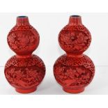 ***REOFFER IN DERBY BARGAIN HUNT SALE NOVEMBER A&C £150-£250*** A pair of Chinese cinnabar double