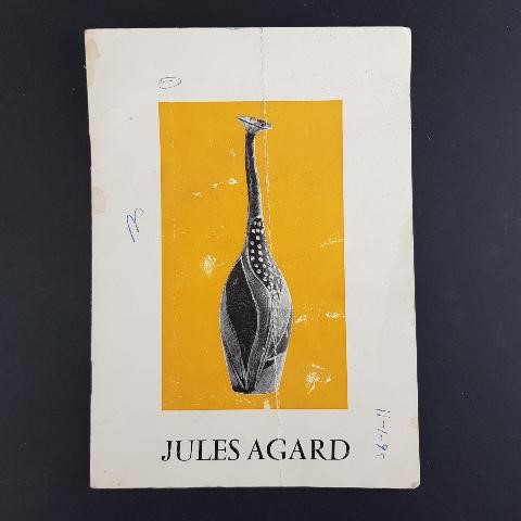 Jules Agard, a Picasso interest terracotta pottery art vase, with original gallery brochure, - Image 3 of 3