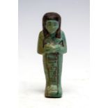 Egyptian Translated Faience Shabti for Ankhesenmut Third Intermediate Period, C 945 BC - 715 BC. A