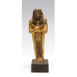 Egyptian Wooden Painted Ushabti Translated Dd Mdw In Wsir-gd (w) Sd-Xnsw-mAa 'Osirism Chief