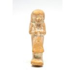 Egyptian Terracotta Shabti Figure New Kingdom, Ramesside Period, C. 1200 BC. A large ceramic