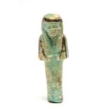 Ex. Christie’s Egyptian Faience Overseer Shabti Figure with Baron Edouard Empain Provenance, Ex.