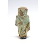 Egyptian Bright Faience Shabti, Late Period C. 664 - 332 BC. An Egyptian Late Period faience