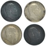 Shillings 1903, 1904, 1906, 1909 (4)