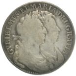 Halfcrown 1689, first reverse, Primo