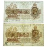 Warren Fisher One pound banknotes; T31 T1/50 40483