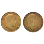 Sovereigns 1906, 1907 (2)
